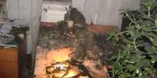 Biroul în care a avut loc incendiul