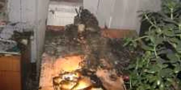 Biroul în care a avut loc incendiul