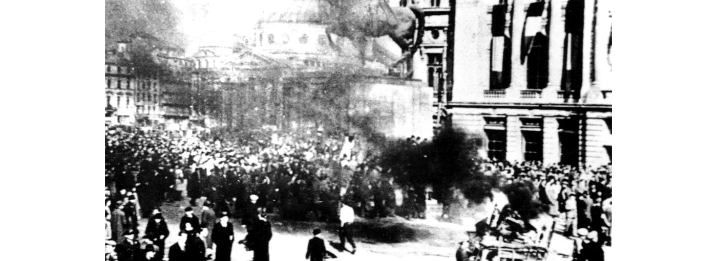 Demonstrația din 8 noiembrie 1945 FOTO Memorialul Sighet