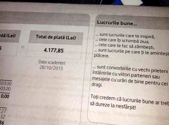 Factura la telefon a lui Marcel Prodan (Foto: Facebook)