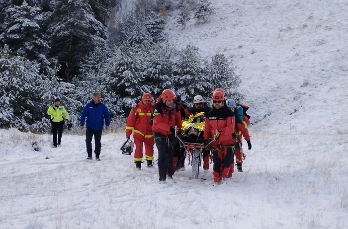 Victima a fost recuperată de salvamontiști FOTO Salvamont Alba