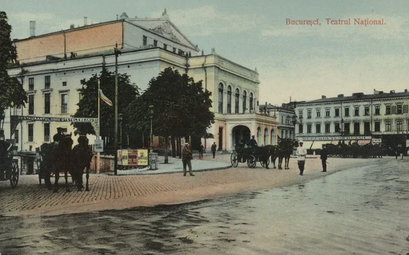 Bucureşti. Teatrul Naţional (© SJAN Maramureș, colecția de ilustrate de la Schmid Frederic, sec. XIX-XX, nr. 119)