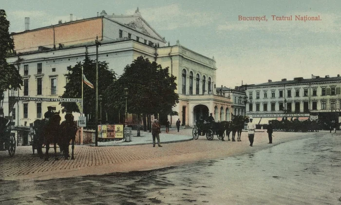 Bucureşti. Teatrul Naţional (© SJAN Maramureș, colecția de ilustrate de la Schmid Frederic, sec. XIX-XX, nr. 119)