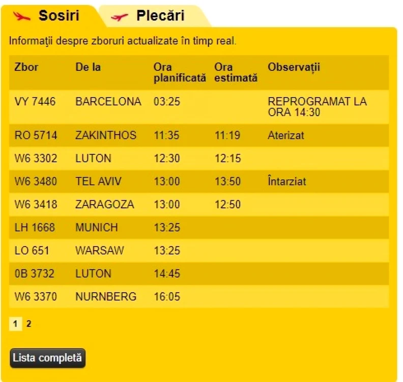 intarzieri aeroport cluj