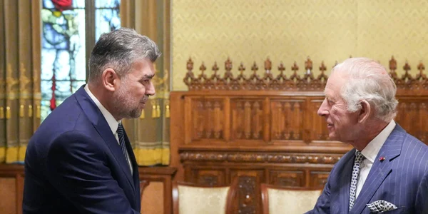 Marcel Ciolacu și Regele Charles FOTO: Facebook