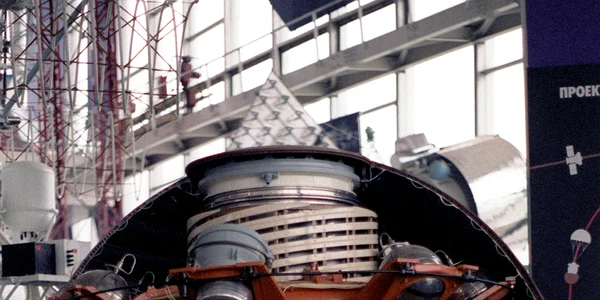 Cut away model of a Soviet Venera 12 lander jpg