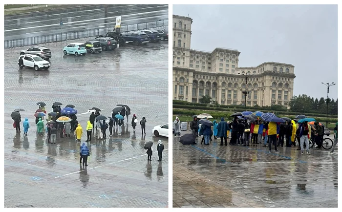 Protestul simpatizanților AUR din Piața Constituției. FOTO Facebook