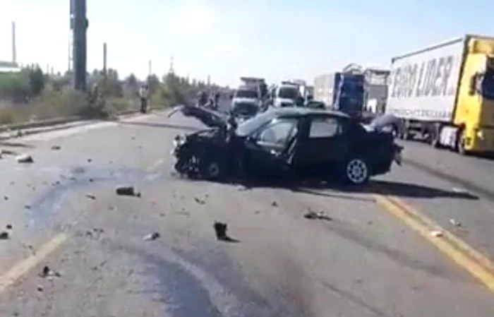 Mașina care l-a izbit pe motociclist pe Centura Capitalei 