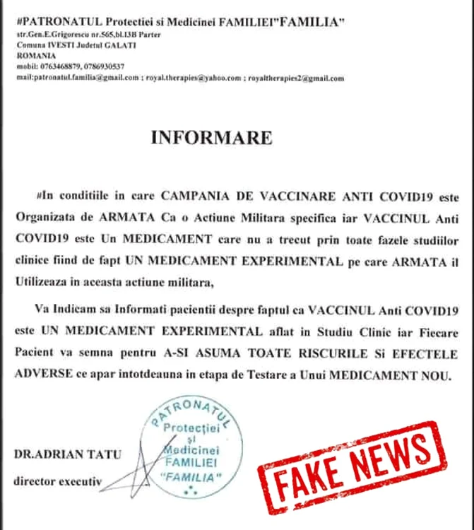 medic dr. tatu vaccinare Galati