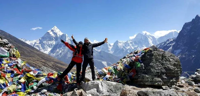 Alexandra Mazilu şi Sorin Fitu au fost pe Himalaya FOTO arhivă personală