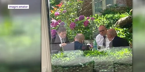 Întâlnire la Bruxelles înainte de Consiliul European: Nicușor Dan, Rareș Bogdan și Victor Negrescu, la aceeași masă FOTO captură video Digi24