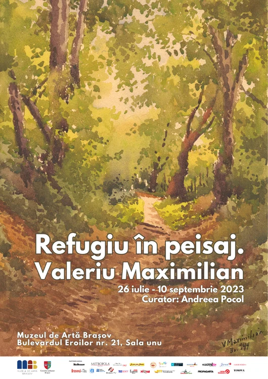 Expoziția „Refugiu în peisaj. Valeriu Maximilian”, găzduită de Muzeul de Artă Brașov