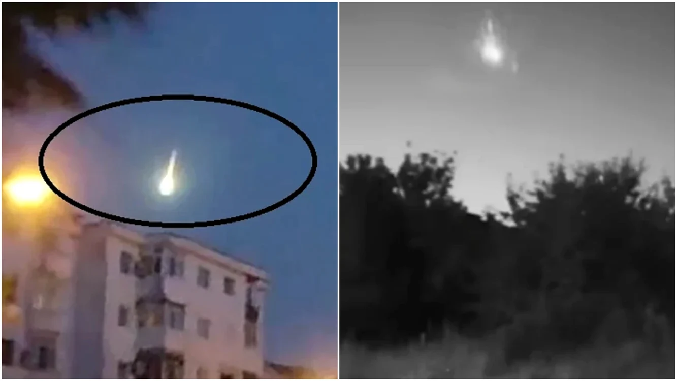 Căderea meteorului a putut fi văzută și din județele Cluj, Alba și Sibiu FOTO Captură video