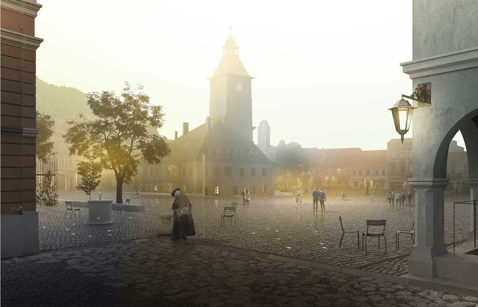 Brașovul este contra modificării Piaței Sfatului. Proiectul făcut de o firmă din București ar schimba imaginea tradițională