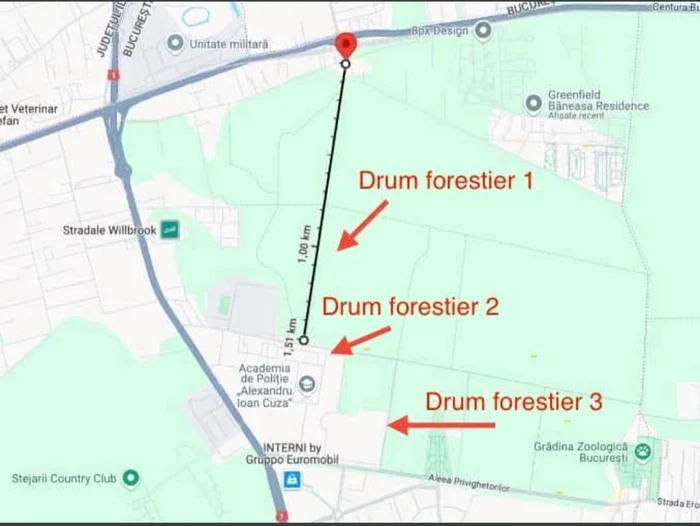 Aleea Padina este deschisă circulației publice deși este formată din drumuri forestiere