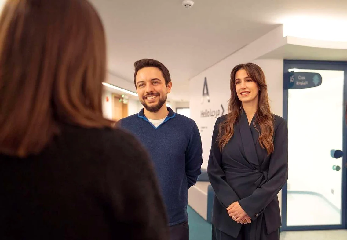 Prințul Hussein și Prințesa Rajwa la prima ieșire oficială a celei din urmă, după naștere