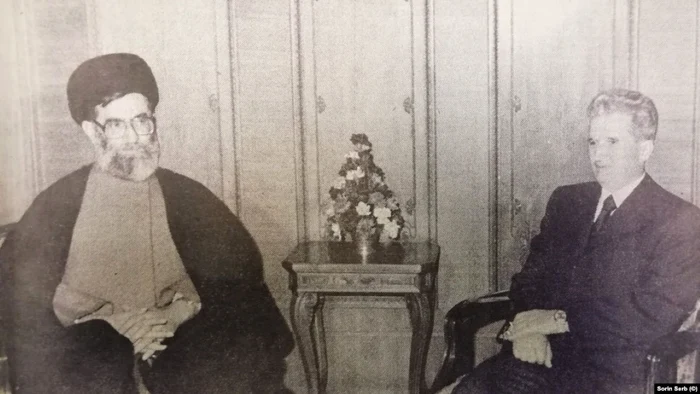 Întâlnire oficială Ali Khamenei - Nicolae Ceauşescu. FOTO: Facebook/Radu Gârmacea