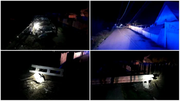 Imagini susprinse după producerea accidentului. Foto ISU Alba