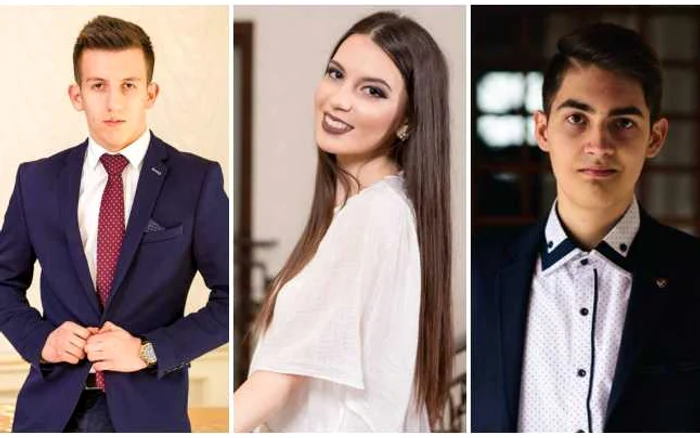 George Nicola, Raluca Morar şi Bucsi Kristian, trei din cei cinci liceeni de 10 la Bac FOTO Colaj Facebook