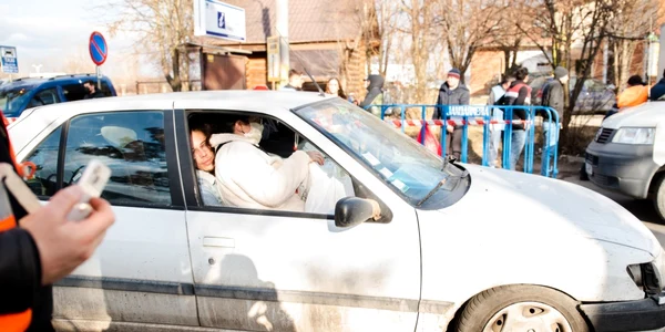 Vama Siret - refugiaţi Ucraina - 26 feb 2022 / FOTO Andrei Luca