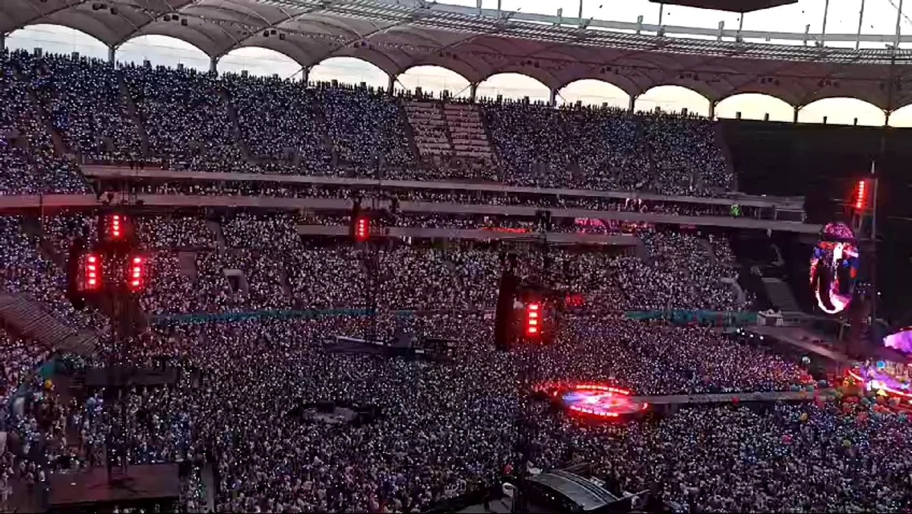 Concertul Coldplay FOTO: CAPTURA VIDE