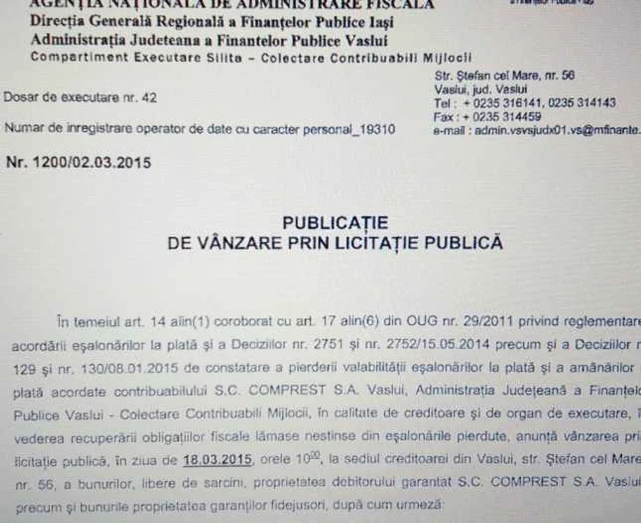 licitatie porumboiu