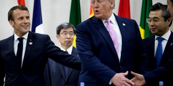 Summit G20 Donald Trump şi Emmanuel Macron  FOTO AFP