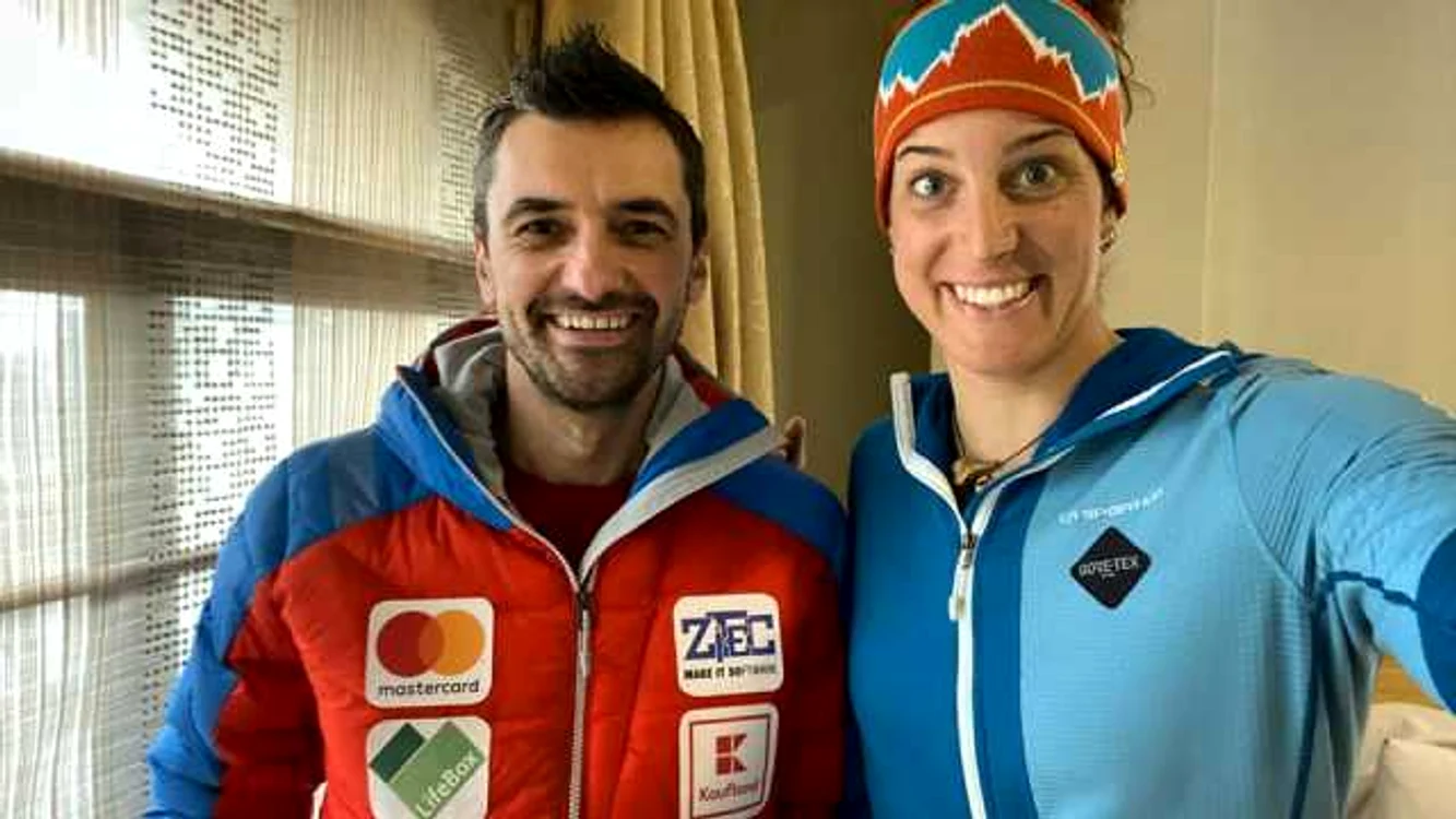 Alex Găvan şi Tamara Lunger, alături de care va încerca să cucerească vârful K2 FOTO: arhiva personală
