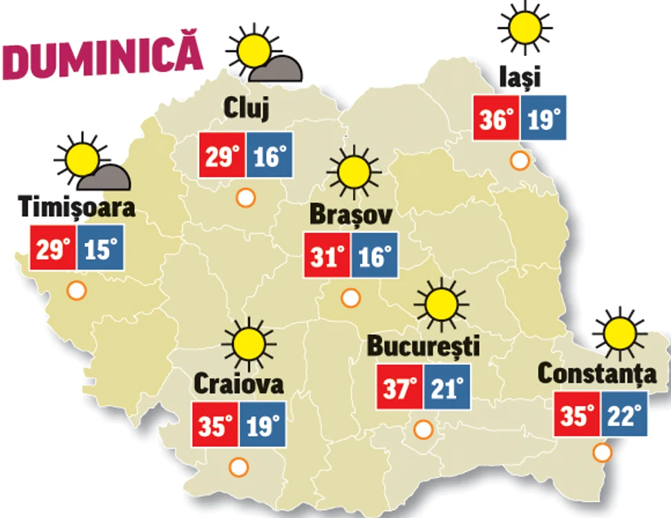 Prognoza meteo 26 iulie ne spune că și astăzi va fi deosebit de cald în majoritatea regiunilor