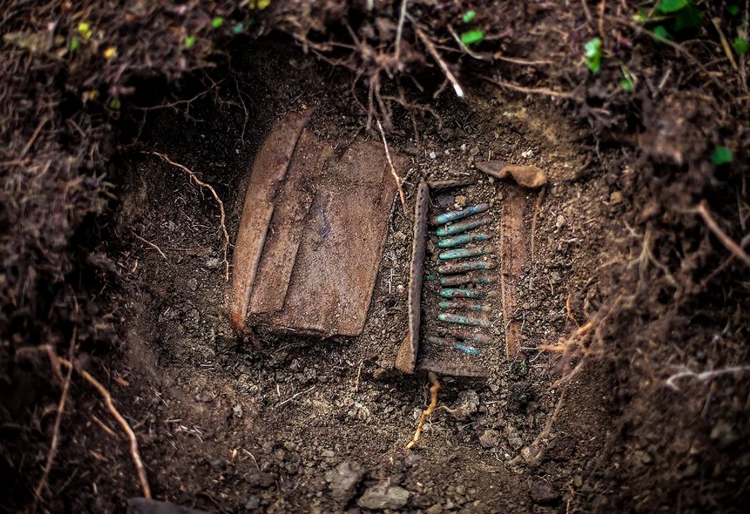 Cartușiere din Primul Război Mondial din Bătălia Trecătorilor Foto Romanian Military Archeology