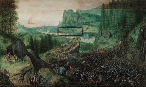 Sinuciderea lui Saul de Pieter Bruegel cel Bătrân webp