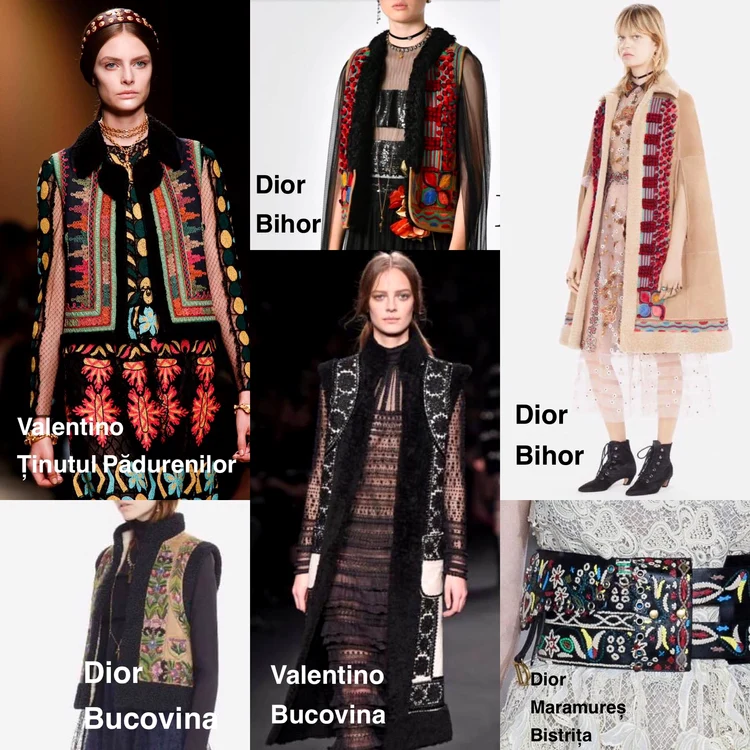 Marile case de modă precum Valentino ori Dior inspirate de portul popular românesc Lablouseroumaine