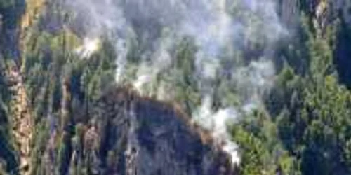 Incendiul din Masivul Bucegi. Foto ISU Prahova