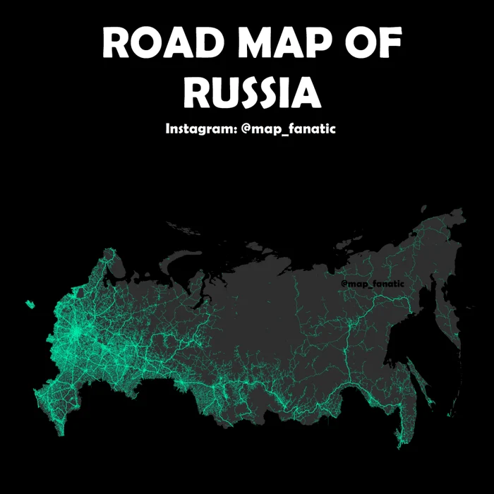 Road map of Russia