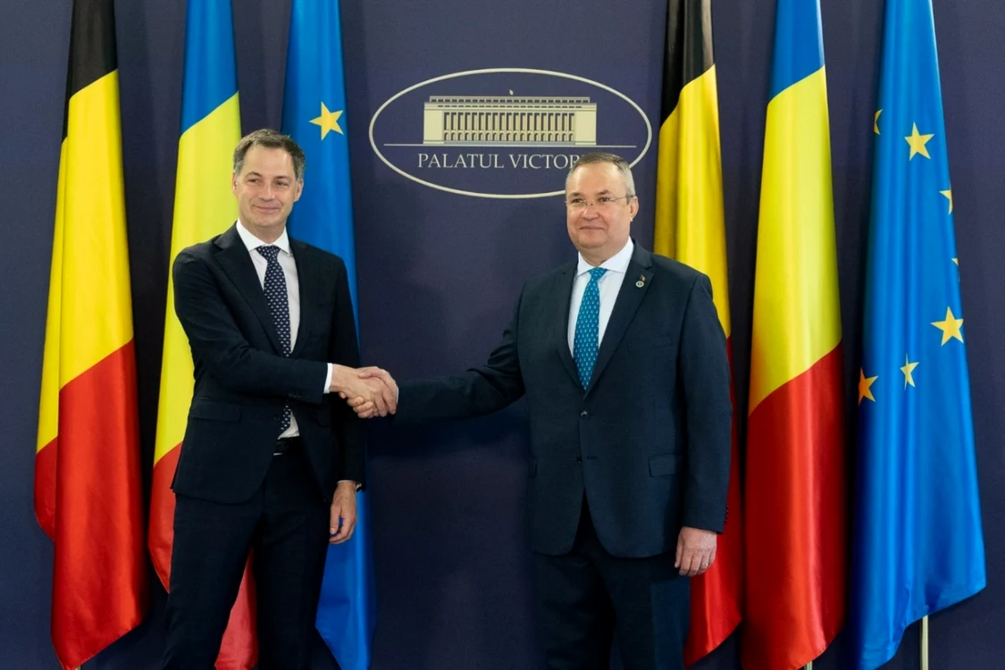 Nicolae Ciucă şi Alexander de Croo FOTO Gov.ro