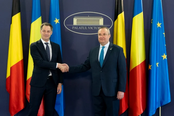 Nicolae Ciucă şi Alexander de Croo FOTO Gov.ro