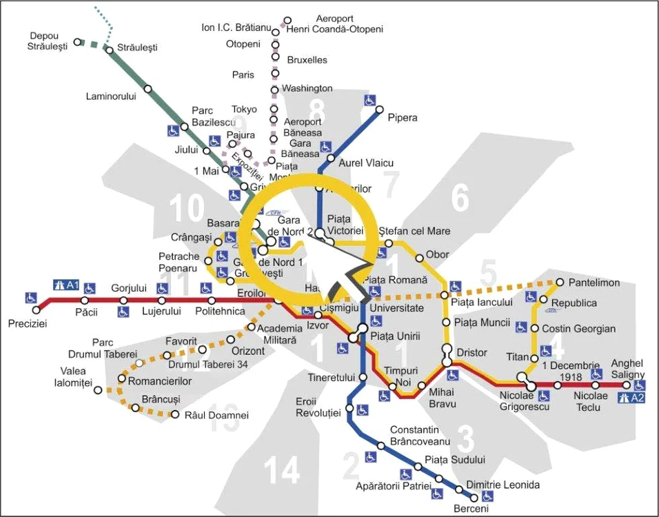 Schema metroului  bucureştean