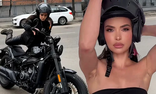 Mellina e încântată maxim  Și-a luat motor de 5.000 de euro