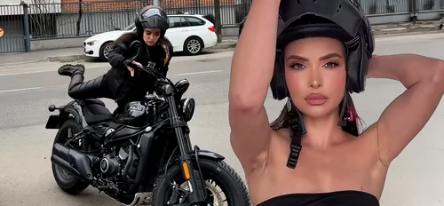 Mellina e încântată maxim  Și-a luat motor de 5.000 de euro