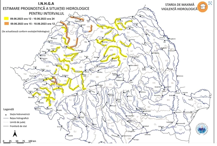 Pericol de inundații. FOTO INHGA