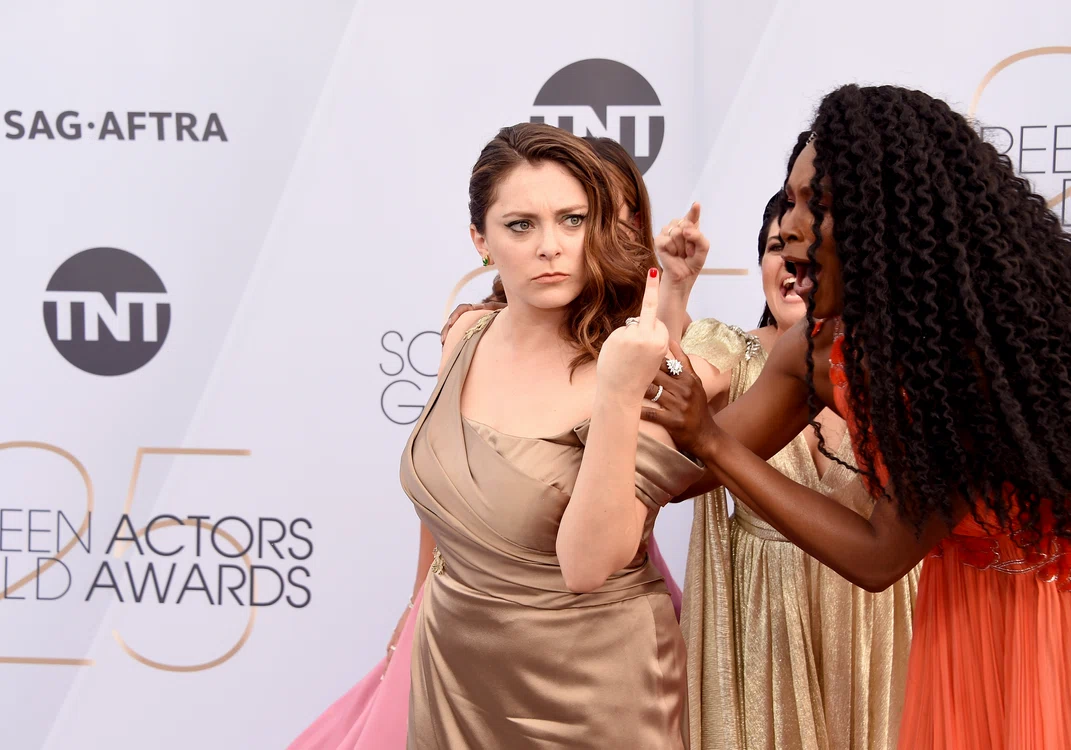 Rachel Bloom, de 31 de ani, a avut de transmis un mesaj special pentru paparazziFoto: Guliver / Gettyimages
