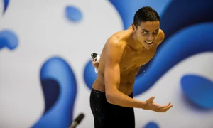 David Popovici castiga proba de 50m liber la campionatele europene de inot LEN European Aquatics in Otopeni Ilfov 8 iulie 2022 FOTO Inquam Photos / George Calin