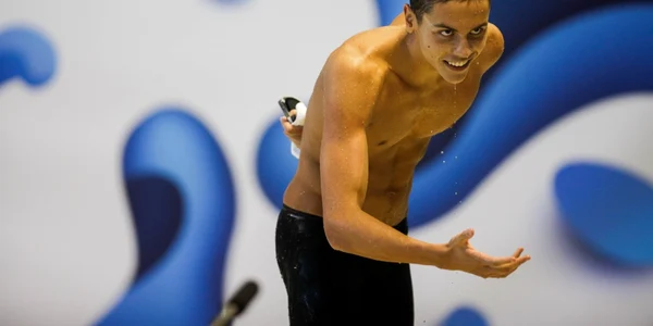 David Popovici castiga proba de 50m liber la campionatele europene de inot LEN European Aquatics in Otopeni Ilfov 8 iulie 2022 FOTO Inquam Photos / George Calin