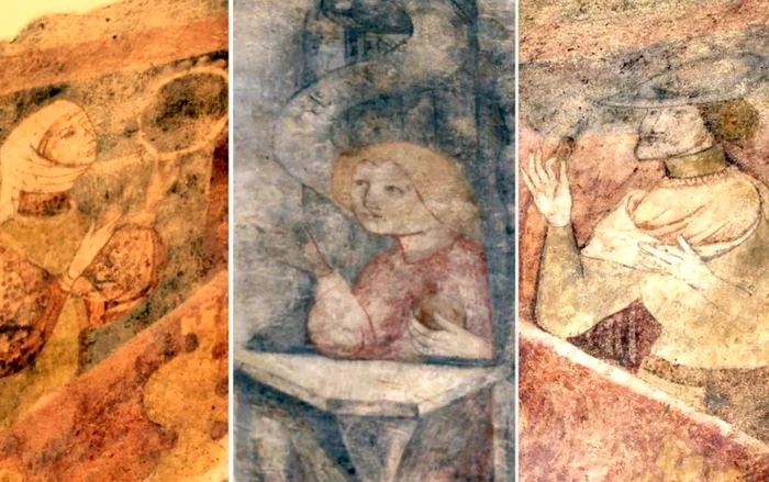 Picturile care înfățișează legenda Corvinilor, din secolul al XV-lea / foto: Adevarul