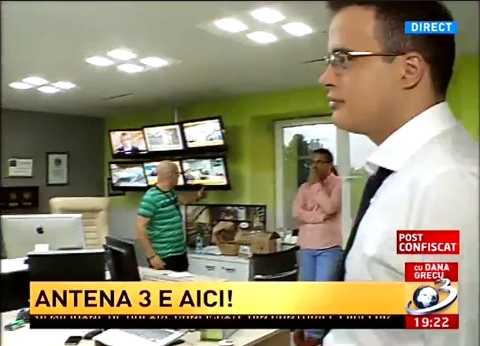 Imagini din sediul confiscat al Antenei 3