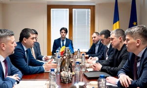 Radu Miruta si Mykhailo Fedorov FOTO Facebook / MApN - Onoare si Patrie