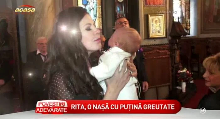 Rita Mureşan a fost naşă de botez