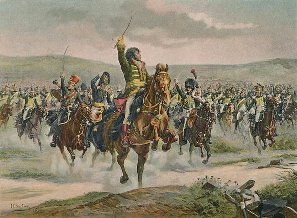 Mareșalul Joachim Murat conduce atacul cavaleriei în timpul Bătăliei de la Jena (© Wikimedia Commons)