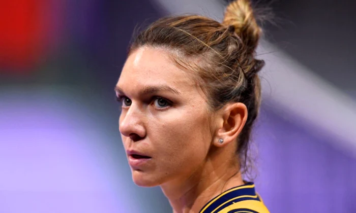 Simona Halep, supărată pentru ce a pățit. Foto Getty images