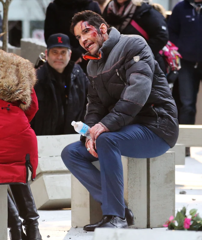 Stars On The Set Of 'Lucifer' In Vancouver jpeg